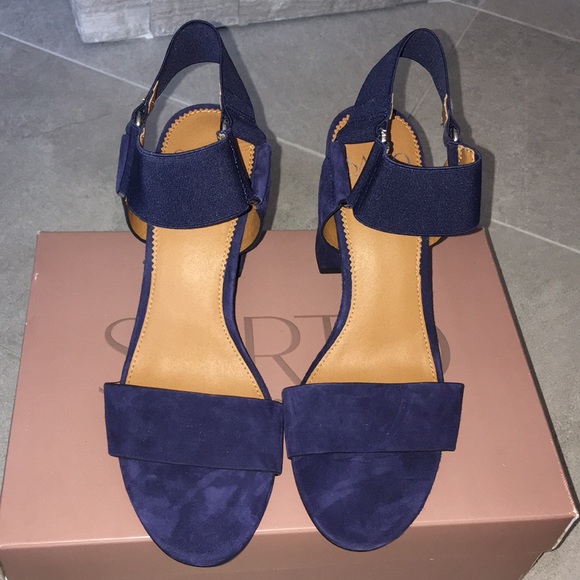 franco sarto navy heels